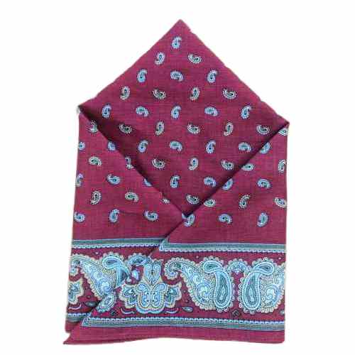 Lenço Wilsons - Borgonha Paisley
